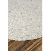 Ruglife Cream Audun Braided Wool Round Rug