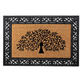 Ruglife Black Justina Rubber &amp; Coir Doormat