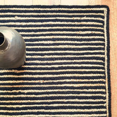 Ruglife Natural &amp; Black Khulan Hand-Woven Jute &amp; Wool Rug