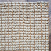 Ruglife Light Grey Dasoda Hand-Loomed Wool &amp; Jute Runner