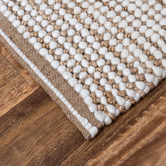 Ruglife White &amp; Natural Zahira Hand-Woven Wool-Blend Rug