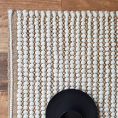 Ruglife White &amp; Natural Zahira Hand-Woven Wool-Blend Rug