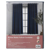 Sunday Homewares Byron Matte Velvet Blockout Eyelet  Curtains