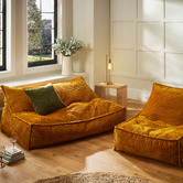 Sunday Homewares Wilde Ribbed Double Bean Bag Cover