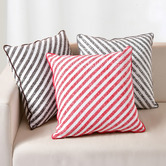 Sunday Homewares Striped Oscar Faux Linen Cushion