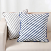 Sunday Homewares Striped Oscar Faux Linen Cushion