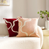 Sunday Homewares Louise Crewel Embroidered Cotton Cushion