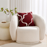 Sunday Homewares Louise Crewel Embroidered Cotton Cushion