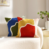 Sunday Homewares Zadie Crewel Embroidered Cotton Cushion