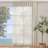 Sunday Homewares Laurent Sheer S-Fold Single Panel Curtain