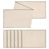 Sunday Homewares 7 Piece Auburn Cotton Placemat &amp; Table Runner Set