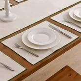 Sunday Homewares 7 Piece Auburn Cotton Placemat &amp; Table Runner Set