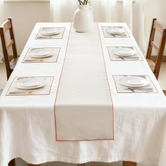 Sunday Homewares 7 Piece Auburn Cotton Placemat &amp; Table Runner Set