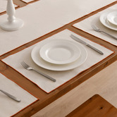 Sunday Homewares 7 Piece Auburn Cotton Placemat &amp; Table Runner Set