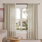 Sunday Homewares Cassian Linen Blend Light Filtering Concealed Tab Top Curtains