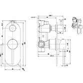 Sinclair Bathware Morgan Rund Shower/Bath Wall Mixer Diverter