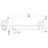 Sinclair Bathware Rund 220mm Bath Spout