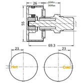 Sinclair Bathware Qi Rund Wall Top Assemblies