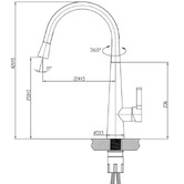 Sinclair Bathware Kettler Matte Black Gooseneck Kitchen Mixer