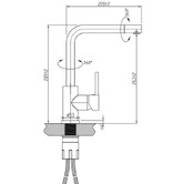 Sinclair Bathware Chrome Angle Kitchen Mixer