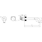 Sinclair Bathware Qi Rund Bath/Basin Wall Tap Set