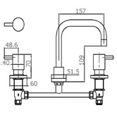 Sinclair Bathware West Pin Quarter Turn Basin Tap Set