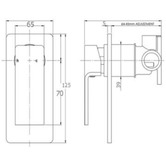 Sinclair Bathware Eckig Shower/Bath Wall Mixer