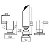 Sinclair Bathware Wahlen 10 Pin Quarter Turn Shower Tap/Mixer Set