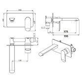 Sinclair Bathware Oval Bath/Basin Wall Mixer Set