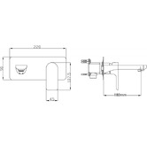 Sinclair Bathware Luxus Bath/Basin Wall Mixer Set