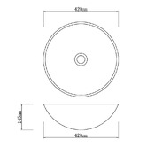 Sinclair Bathware Bethan 420mm Glass Above Counter Basin