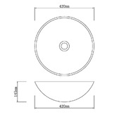 Sinclair Bathware Darcie 420mm Glass Above Counter Basin