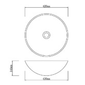 Sinclair Bathware Gordon 420mm Glass Above Counter Basin