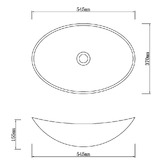 Sinclair Bathware Stevens 545mm Glass Above Counter Basin
