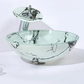 Sinclair Bathware Western 420mm Glass Above Counter Basin