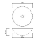 Sinclair Bathware Daisy 420mm Glass Above Counter Basin