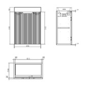 Sinclair Bathware Dustin 450mm Wall Hung Small Space Single Vanity