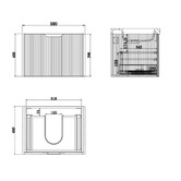 Sinclair Bathware Dustin 600mm Wall Hung Single Vanity