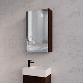 Sinclair Bathware Hyacinth 450mm Fluted Mirrored Shaving Cabinet with Glass Shelves