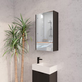 Sinclair Bathware Hyacinth 450mm Fluted Mirrored Shaving Cabinet with Glass Shelves