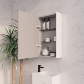 Sinclair Bathware Hyacinth 450mm Fluted Mirrored Shaving Cabinet with Glass Shelves