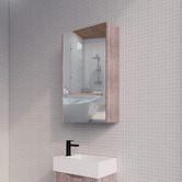 Sinclair Bathware Hyacinth 450mm Fluted Mirrored Shaving Cabinet with Glass Shelves