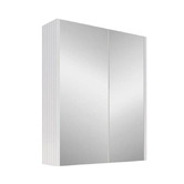 Sinclair Bathware Dustin 600mm Fluted Mirrored Shaving Cabinet with Glass Shelves