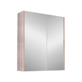Sinclair Bathware Dustin 600mm Fluted Mirrored Shaving Cabinet with Glass Shelves