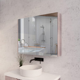 Sinclair Bathware Dustin 900mm Fluted Mirrored Shaving Cabinet with Glass Shelves