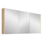 Sinclair Bathware Dustin 1500mm Fluted Mirrored Shaving Cabinet with Glass Shelves