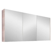 Sinclair Bathware Dustin 1500mm Fluted Mirrored Shaving Cabinet with Glass Shelves