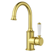 Sinclair Bathware Prime Gooseneck Ceramic Handle Basin Mixer