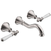 Sinclair Bathware Prime Shepherds Crook Ceramic Handle Wall Tap Set