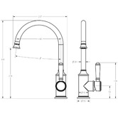 Sinclair Bathware Prime Gooseneck Ceramic Handle Kitchen Sink Mixer